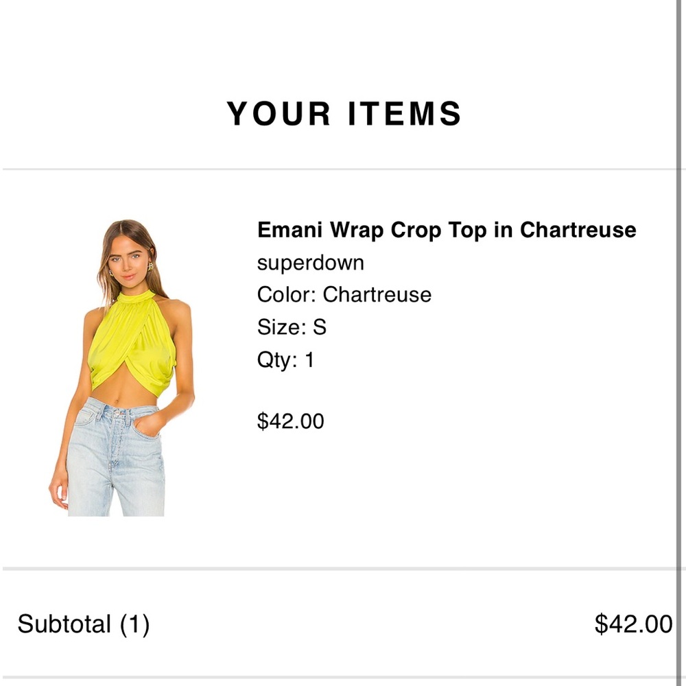 Emani wrap top revolve